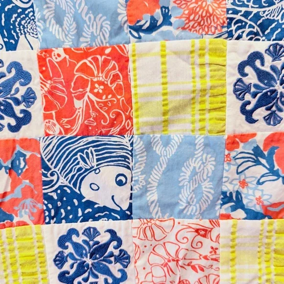 Lilly Pulitzer Patchwork Blanket or Tablecloth - Picture 2 of 11